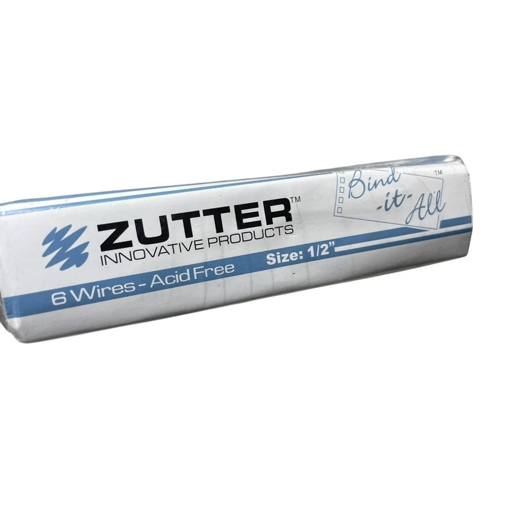 Zutter 6 Wire Pack NEW‎ 1/2 Inch  Black Wire Binding Coils Acid Free